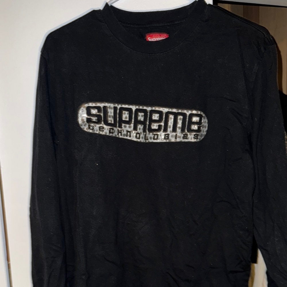 Supreme Black Graphic Long Sleeve Tee
